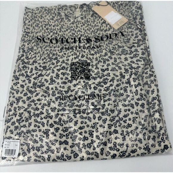 Anthropologie Scotch & Soda Smocked Frill Short Flowy Mini Dress Size M NWT - Picture 14 of 14